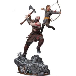 kratos and atreus 1/10 iron studios