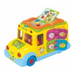 اسباب بازی نوزادی موزیکال اتوبوس مدرسه هولی تویز مدل 796 Hola Toys Children Electric Bus Music Car _اسباب بازی نوزادی