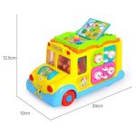 اسباب بازی نوزادی موزیکال اتوبوس مدرسه هولی تویز مدل 796 Hola Toys Children Electric Bus Music Car _اسباب بازی نوزادی