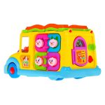 اسباب بازی نوزادی موزیکال اتوبوس مدرسه هولی تویز مدل 796 Hola Toys Children Electric Bus Music Car _اسباب بازی نوزادی