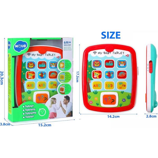 اسباب بازی نوزادی تبلت آموزشی موزیکال هولی تویز مدل 3121 Hola Toys Baby Tablet _اسباب بازی نوزادی