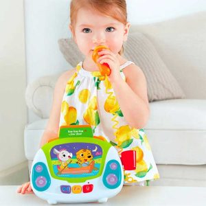 اسباب بازی میکروفون موزیکال ضبط صدا هولی تویز مدل 3138 Hola Toys Karaoke Jukebox with Microphone for Kids