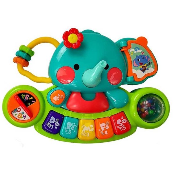 اسباب بازی نوزادی پیانو فیلی موزیکال هولی تویز مدل 3135 Hola Toys Elephant Keyboard _اسباب بازی نوزادی