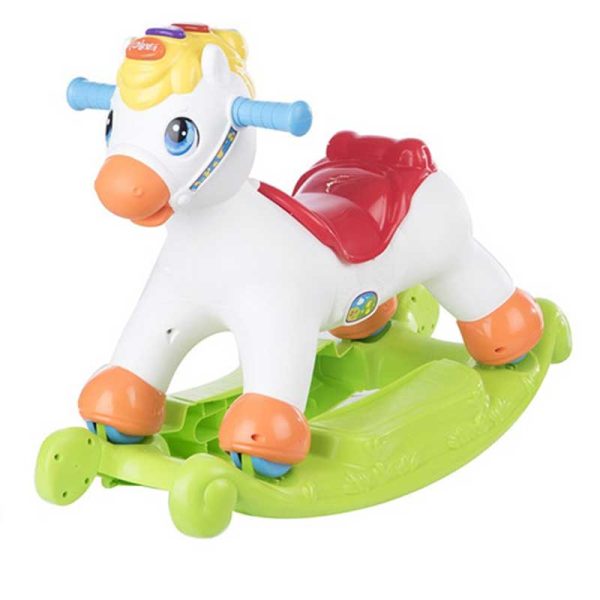 اسباب بازی نوزادی موزیکال دو کاره اسب الاکلنگی هولی تویز مدل Hola Toys Rocking Horse Children's Music 987 _اسباب بازی نوزادی