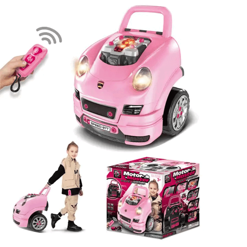 اسباب بازی ماشین ریموت دار موتور مستر Motor Master مدل کاپوت پورشه صورتی Kids Engine Toy_اسباب بازی ماشین