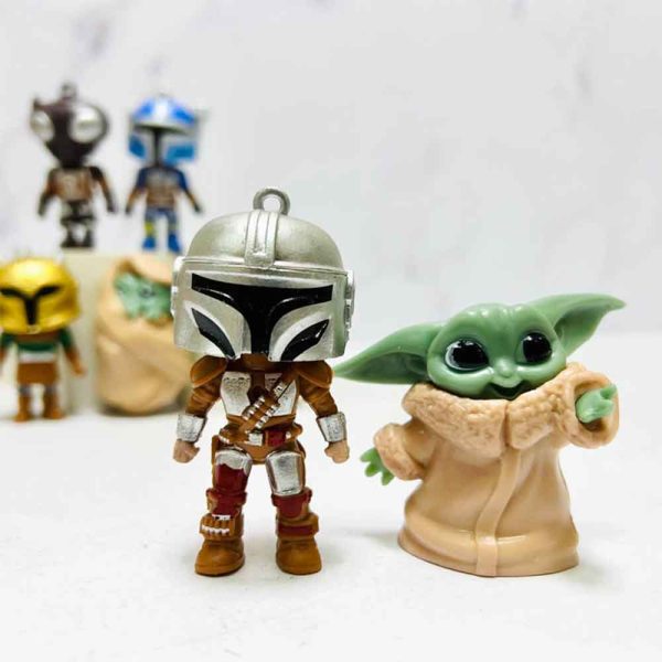 فیگور مندلورین و بیبی یودا Mandalorian Baby Yoda مجموعه 10 عددی کد 13896