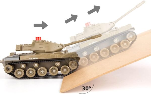 تانک کنترلی شارژی تانک MZ Military Battle Tank Toy مقیاس 1:30