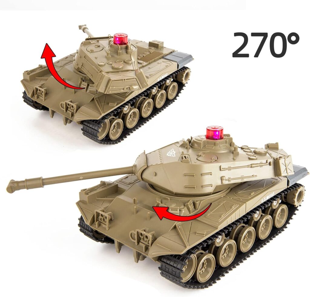 تانک کنترلی شارژی تانک MZ Military Battle Tank Toy مقیاس 1:30