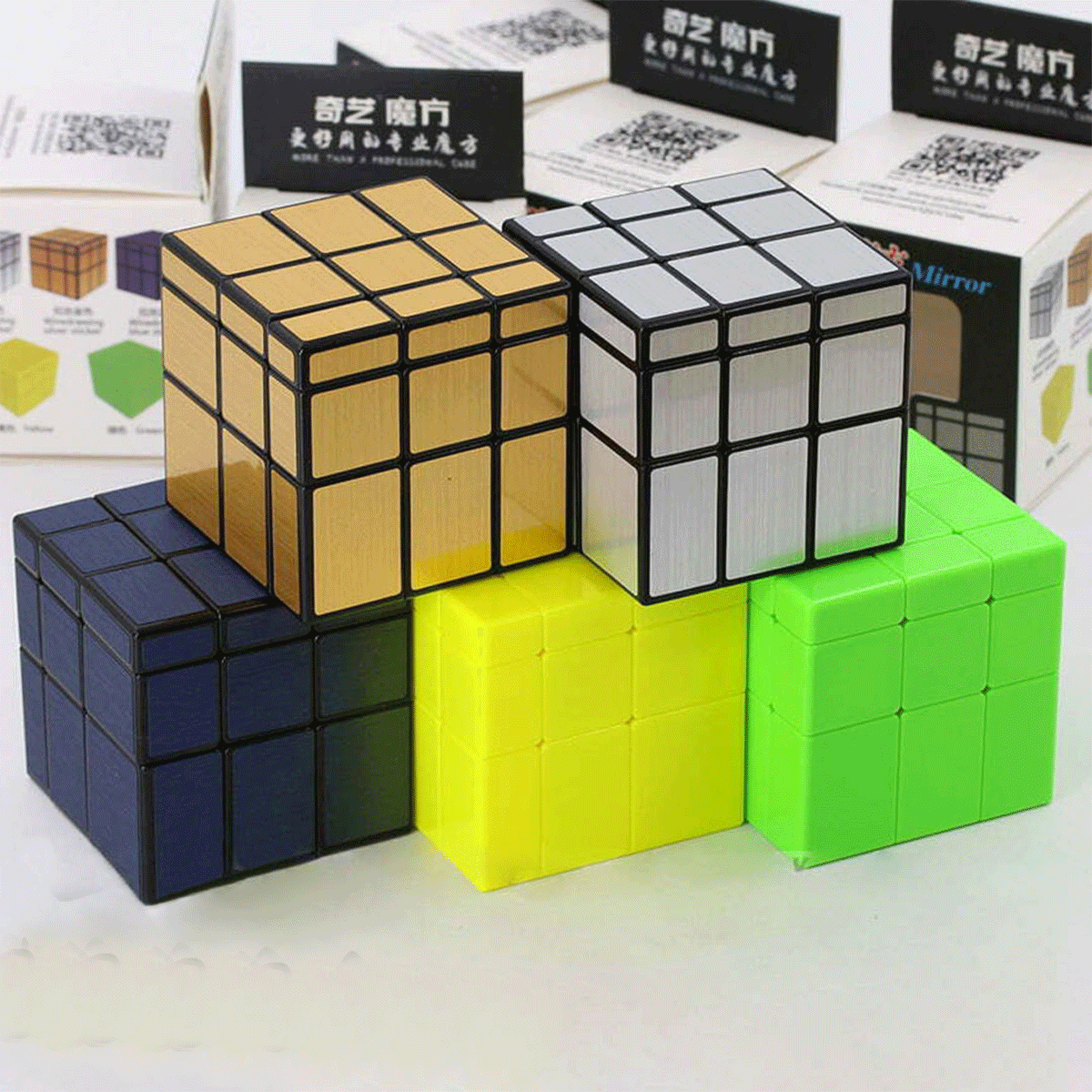 Drift 3x3 (Mirror - Golden) Magic Speedy Brain Teaser Cube