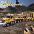 ماشین کنترلی تریلی حمل لودر بزرگ Remote Control TRANSPORT TRUCK مقیاس 1:24_اسباب بازی