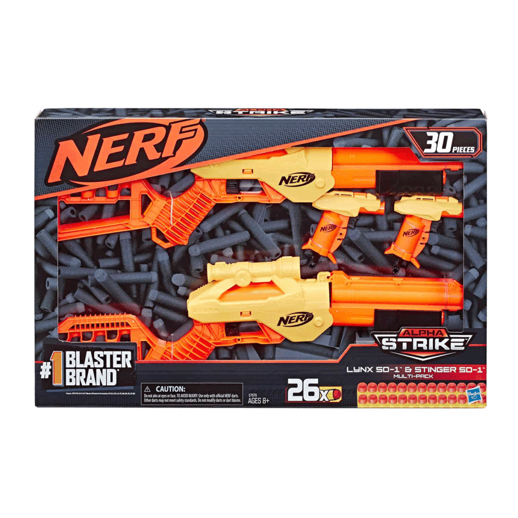 پک 4 تایی تفنگ های نرف Nerf Alpha Strike Lynx با 26 تیر