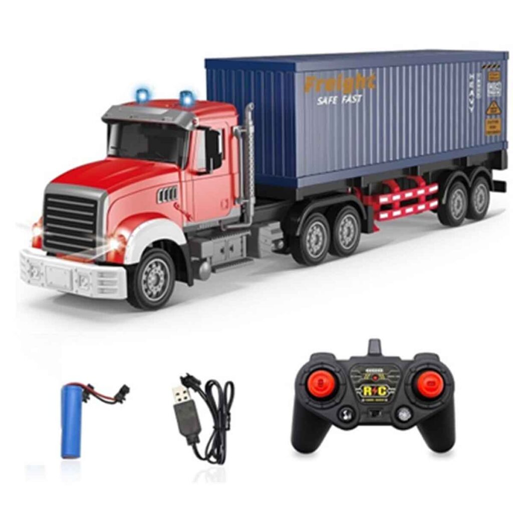 ماشین کنترلی تریلی کانتینردار بزرگ Remote Control TRANSPORT TRUCK کد 185-7