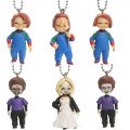Original Garage Kit Child's Play Chucky Bride & Son Doll Key Ring Action Figure Keyring Collectible Model Toy 6pcs/set