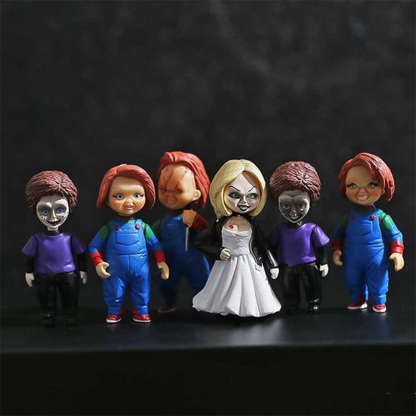 آویز مینی فیگور جاسویچی چاکی Chucky بسته 6 عددی برند تاکارا تامی