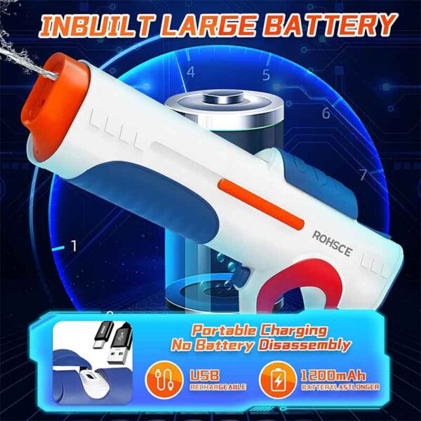 تفنگ اسباب بازی آب پاش شارژی 40 سانتی مدل Electric Water Gun M37B