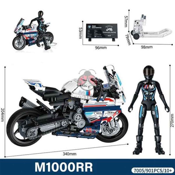 ساختنی لگو موتورسیکلت بی ام و BMW M1000RR کد 70005