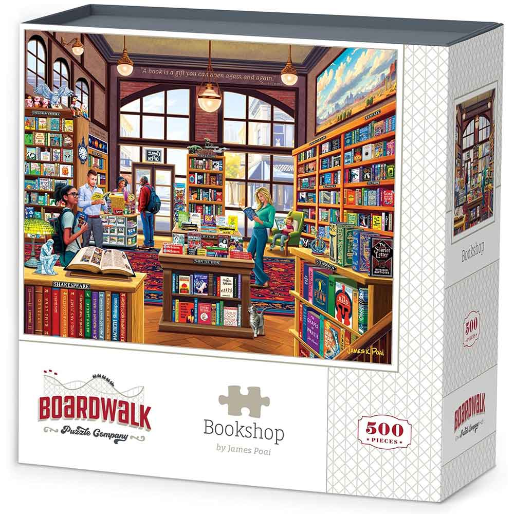 پازل 1000 تکه طرح Book Shop برند Boardwalk آمریکا