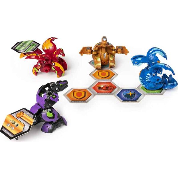 اسباب بازی باکوگان مدل Bakugan Baku-Gear 4-Pack, Trox Ultra with Baku کد 6054416 برند اسپین مستر