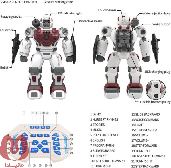 ربات گوریل کنترلی مدل Intellinge robot کد 1531