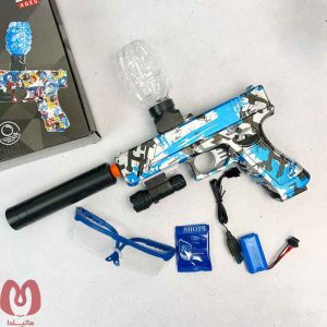 Plastic Gel Ball Blaster Toy Pistol Gun for Kids, Blue & White