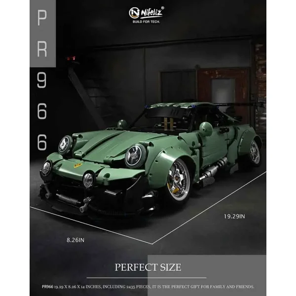 ساختنی لگو ماشین پورشه اسپورت Porsche PR966 Sport برند Nifeliz