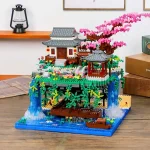 ساختنی لگو خانه بنسای چینی Chinese Architecture Cherry Bonsai برند KASTWAVE