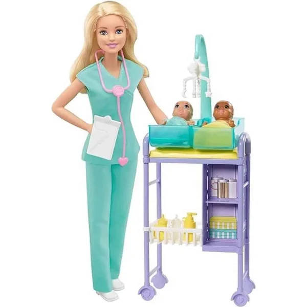 عروسک اورجینال باربی Barbie Baby Doctor برند باربی