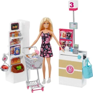 عروسک اورجینال باربی Barbie Grocery Store برند باربی