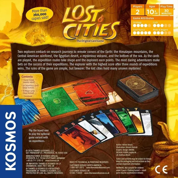 بردگیم اورجینال شهرهای گمشده نسخه کارتی Lost cities the original card game