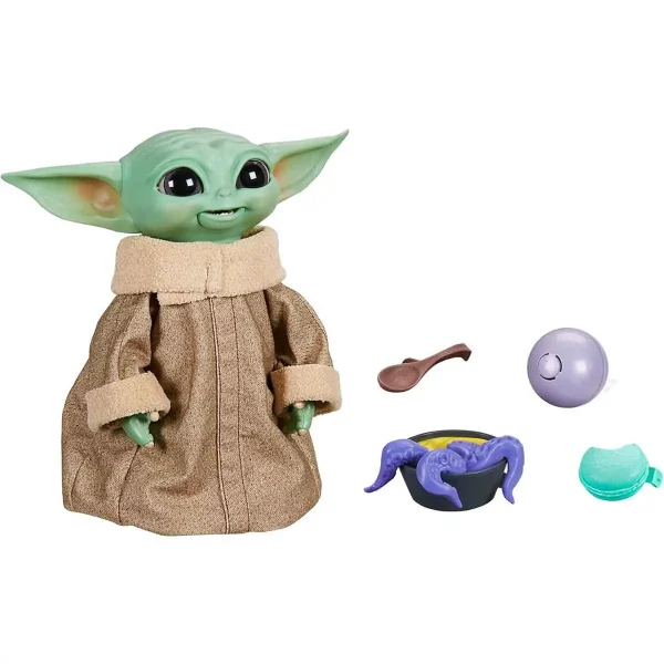 ربات بیبی یودا baby yoda Star Wars همراه با 4 اکسسوری برند هاسبرو