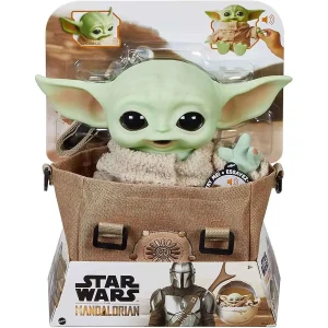 عروسک بی بی یودا Baby Yoda موزیکال با کیف سری استار وارز برند متل