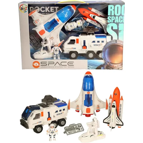 سفینه فضایی به همراه موشک و اسکوتر و فضانورد مدل Space Exploration Set کد H33