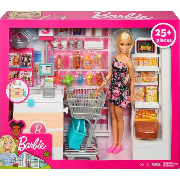 عروسک اورجینال باربی Barbie Grocery Store برند باربی