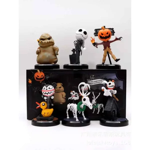 فیگور هالووین کابوس پیش از کریسمس Halloween Nightmare Before Christmas مجموعه 6 عددی