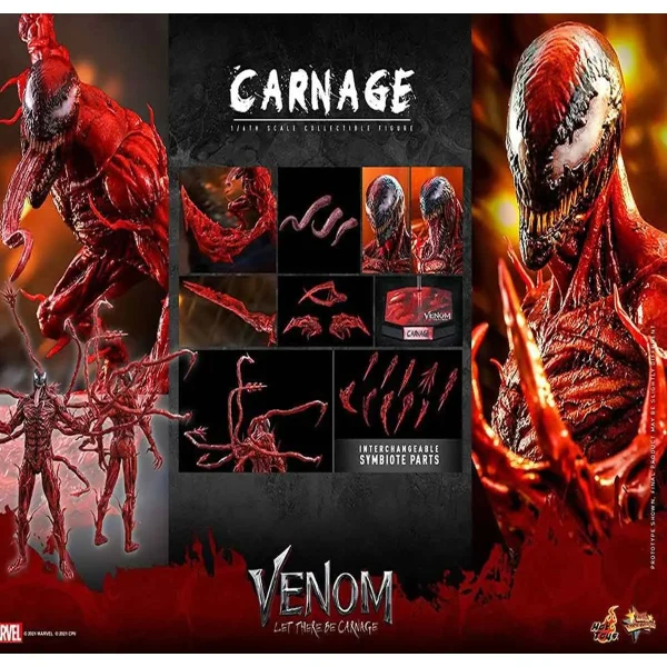 اکشن فیگور شاهکار ونوم کارنیج اورجینال Hot Toys Carnation 1:6 Venom