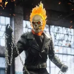 اکشن فیگور نکلاس کیج | روح سوار | گوست رایدر Ghost Rider برند Present Toys