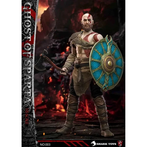 فیگور شاهکار از کریتوس Ghost of Sparta Kratos برند SW TOYS ارتفاع 30 سانت