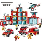 ساختنی لگو ایستگاه آتش نشانی FIRE STATION کد QL2258