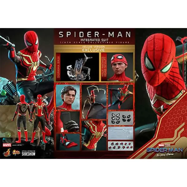 اکشن فیگور اسپایدرمن The Spiderman Integrated Suit Deluxe Version برند Hot Toys