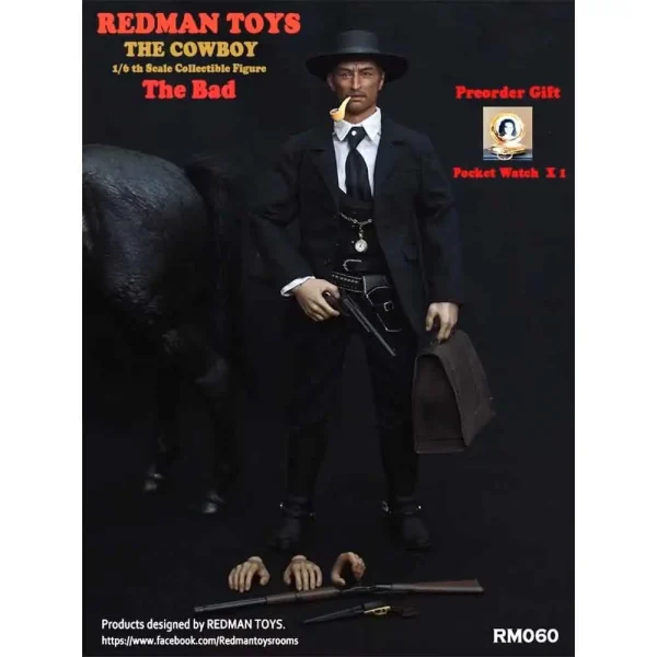 اکشن فیگور وسترن سنتنزا | Lee Van Cleeft | خوب بد زشت The Bounty Hunter The Bad برند Redman Toys