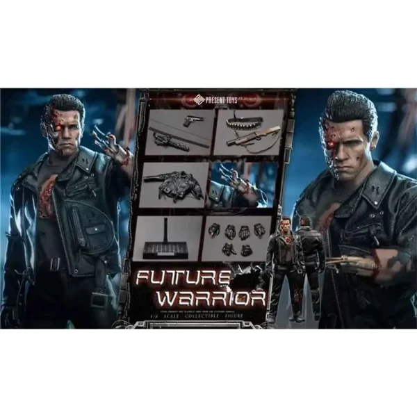 اکشن فیگور ترمیناتور آرنولد Terminator Future Warrior T800 Anord برند Present Toys