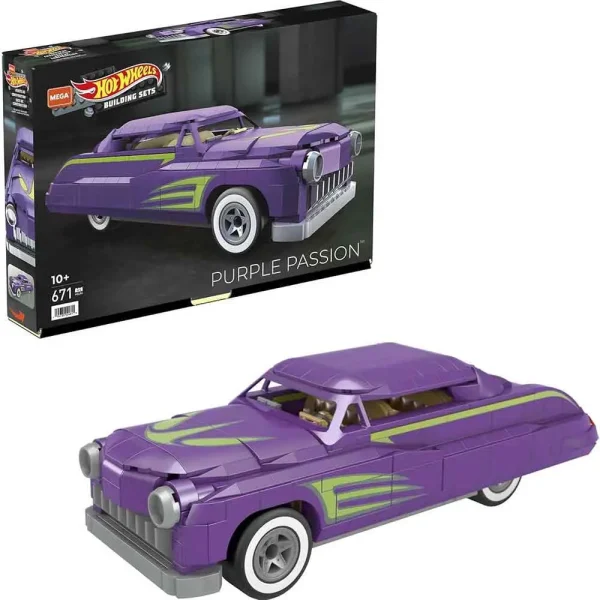 لگو ماشین کلاسیک سری Mega Construx Purple Passion برند Hot Wheels