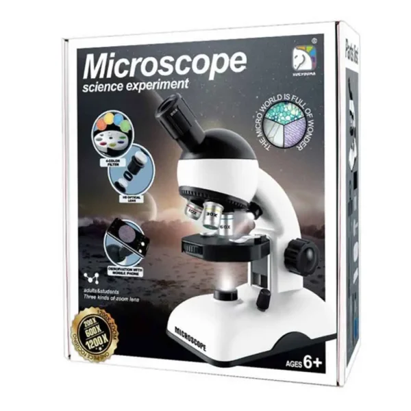 میکروسکوپ نیمه حرفه ای کودکان microscope science experiment زوم 1200 برابر کد SD-226