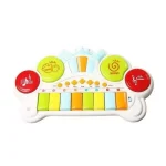 اسباب بازی پیانو الکترونیکی صورتی با صندلی و میکروفون Kanisi Musical Piano کد HY-683