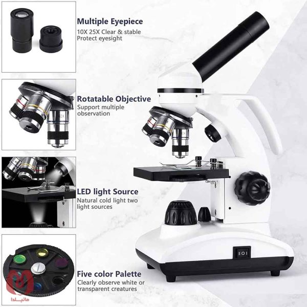 میکروسکوپ خانگی زیتازی MonoView مدل +S30M – با بزرگنمایی 400 برابر و لنز 4/10/40