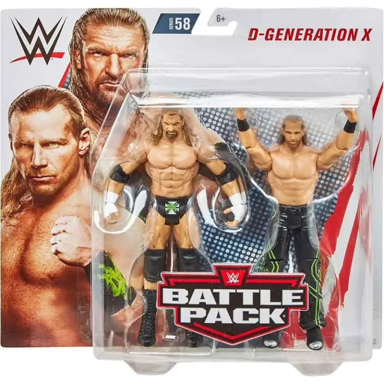 اکشن فیگور کشتی کج ترپل اچ و مایکل شاون هیکنباتم Triple H & Shawn Michaels برند متل اورجینال