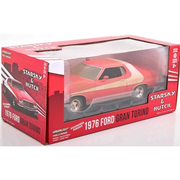 ماکت فلزی فورد گرن تورینو طرح خاک خورده گرین لایت مدل 1976 Ford Gran Torino