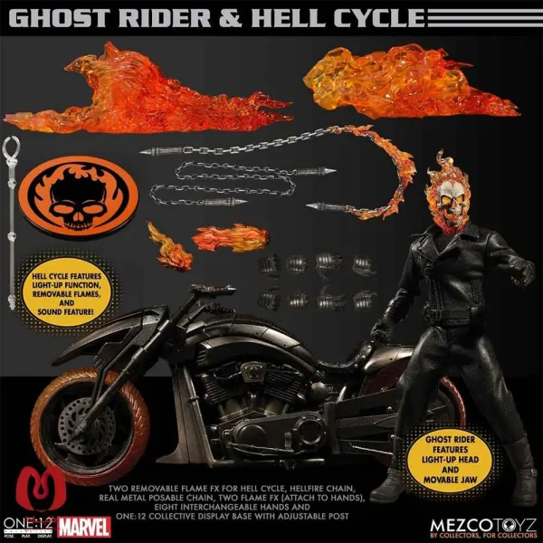 اکشن فیگور گوست رایدر Ghost Rider برند مزکو