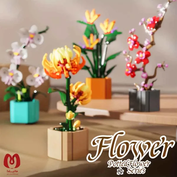 لگو گل پک 4 عددی کامل | Chrysanthemum - Iris Japonica - Plum - Orchid