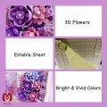 لگو تابلو گل یاس بنفش Lilac Flower برند MJ